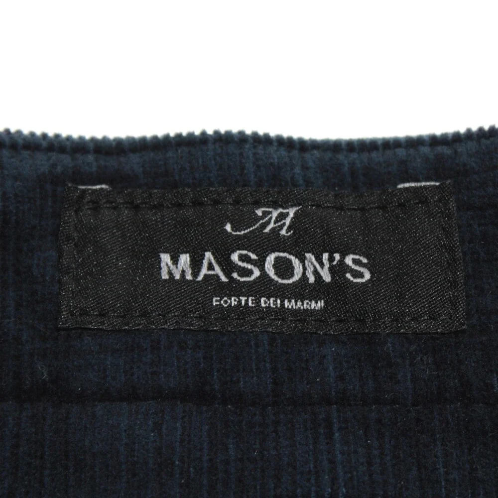 Mason's NWT Chinos / Casual Corduroy Pants Size 50 (US 34) Torino in Blue Cotton